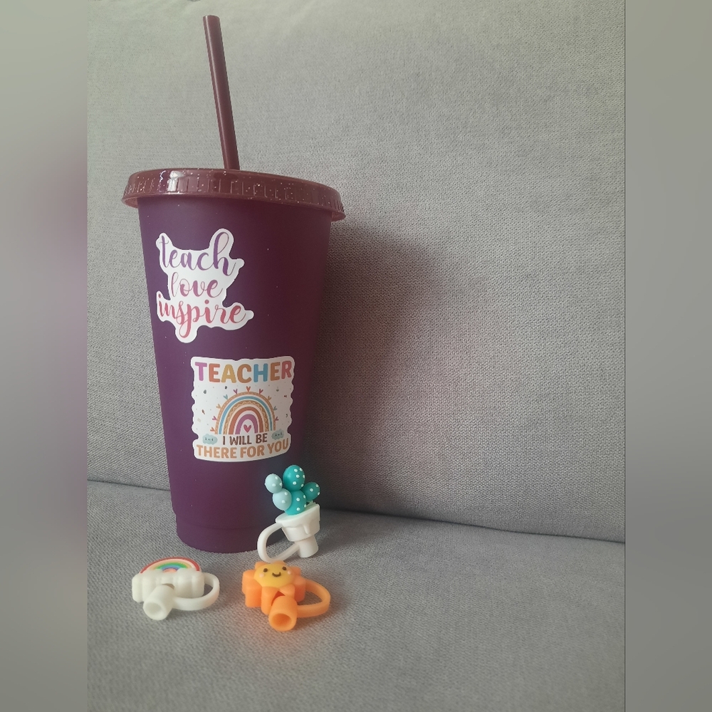 Purple Inspirational Teacher Tumbler